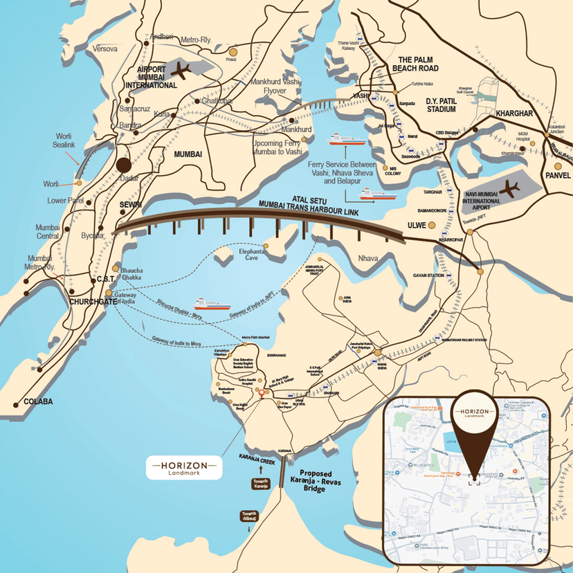 Location Map showing connectivity to key destinations